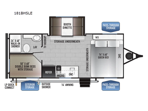 Della Terra LE 181BHSLE Floorplan Image