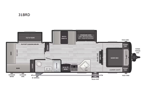 Hideout 31BRD Floorplan Image