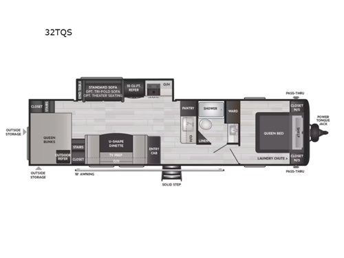 Hideout 32TQS Floorplan Image