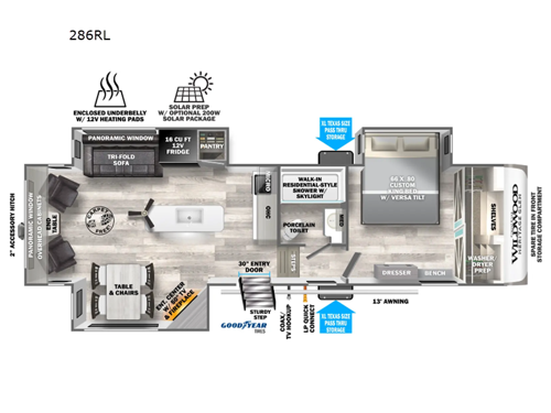 Wildwood Heritage Glen 286RL Floorplan Image