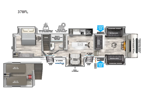 Wildwood Heritage Glen 378FL Floorplan Image