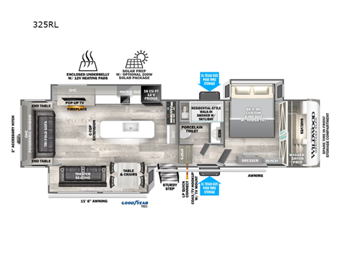 Wildwood Heritage Glen 325RL Floorplan Image