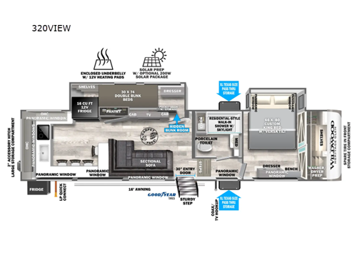 Wildwood Heritage Glen 320VIEW Floorplan Image