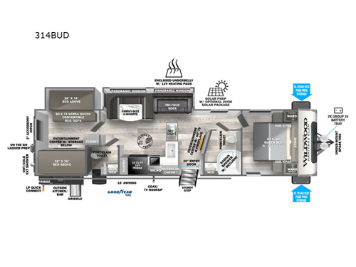 Wildwood Heritage Glen 314BUD Floorplan Image