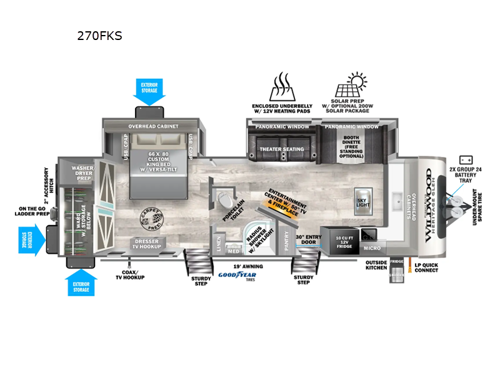 Wildwood Heritage Glen 270FKS Floorplan Image