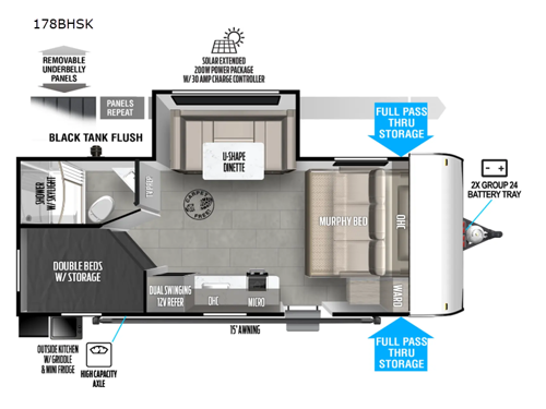 Wildwood FSX 178BHSK Floorplan Image