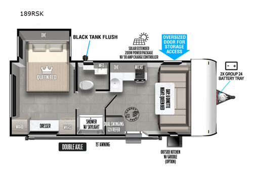 Wildwood FSX 189RSK Floorplan Image