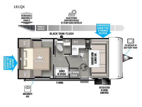 Wildwood FSX 161QK Floorplan Image