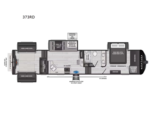 Montana High Country 373RD Floorplan Image