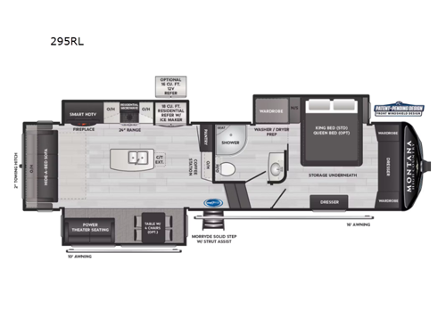 Montana High Country 295RL Floorplan Image