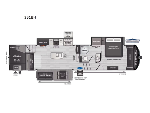 Montana High Country 351BH Floorplan Image