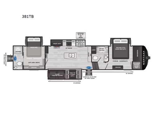 Montana High Country 381TB Floorplan Image