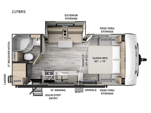 Flagstaff Micro Lite 21FBRS Floorplan