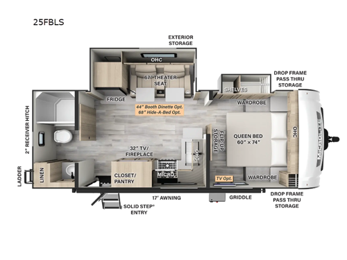 Flagstaff Micro Lite 25FBLS Floorplan
