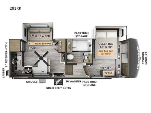 Flagstaff Classic 281RK Floorplan