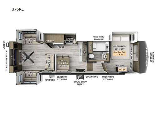 Flagstaff Classic 375RL Floorplan