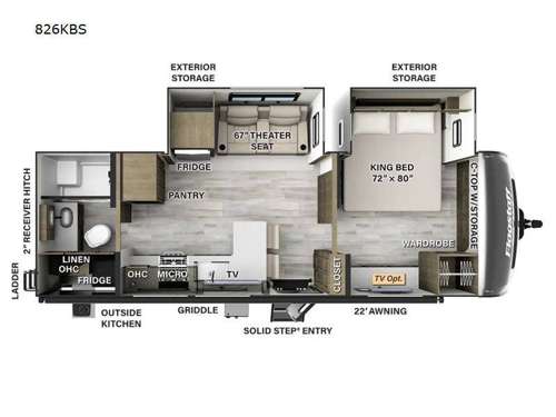 Flagstaff Classic 826KBS Floorplan
