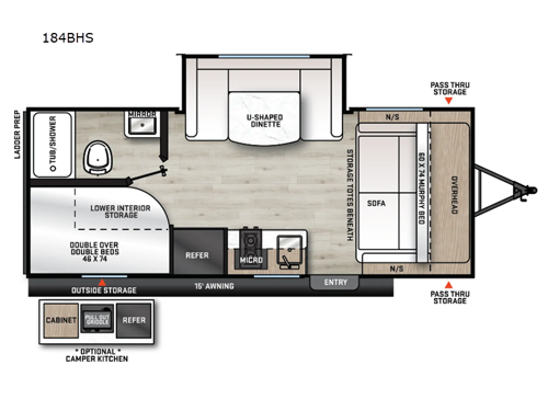 Catalina Summit Series 7 184BHS Floorplan