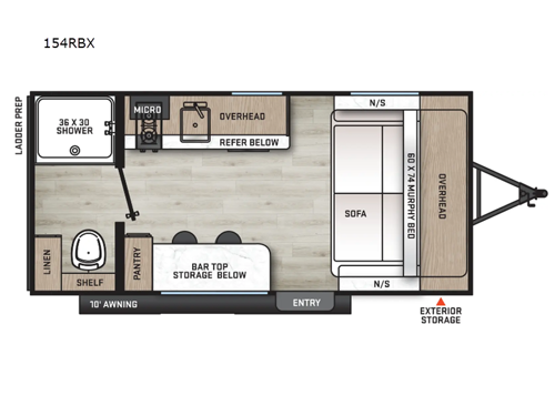 Catalina Summit Series 7 154RBX Floorplan