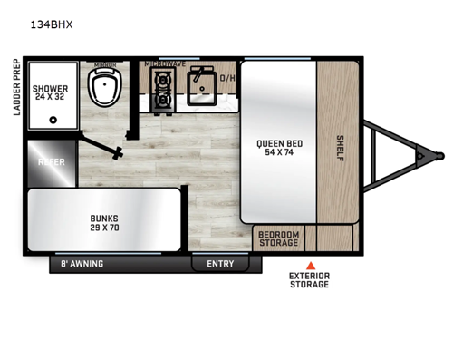 Catalina Summit Series 7 134BHX Floorplan