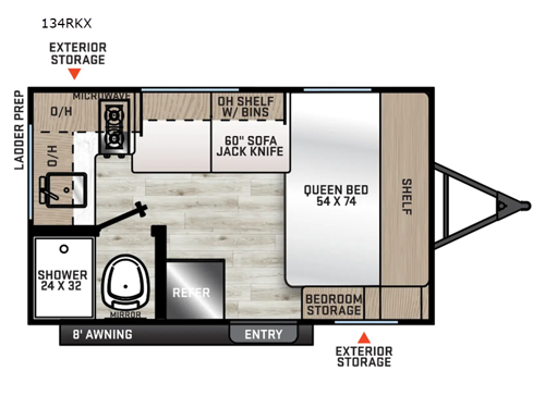 Catalina Summit Series 7 134RKX Floorplan