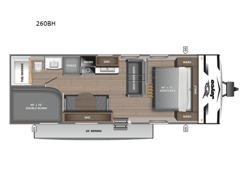 Jay Flight SLX 260BH Floorplan