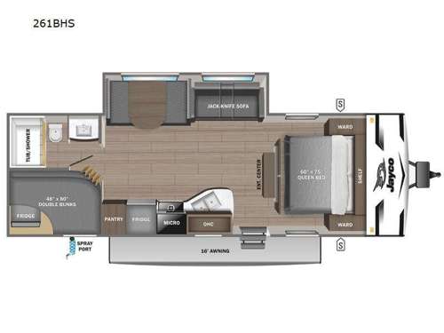 Jay Flight SLX 261BHS Floorplan