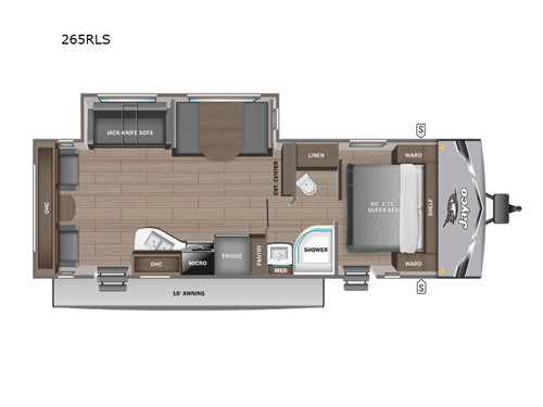 Jay Flight 265RLS Floorplan