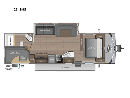 Jay Flight 284BHS Floorplan