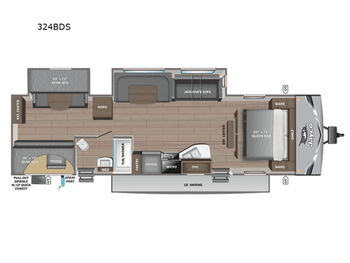 Jay Flight 324BDS Floorplan