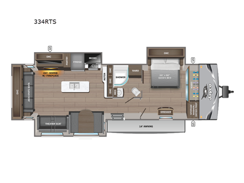 Jay Flight 334RTS Floorplan