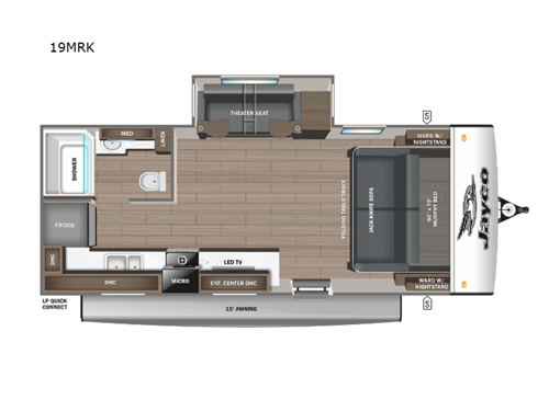 Jay Feather 19MRK Floorplan