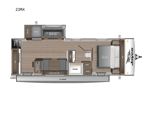 Jay Feather 23RK Floorplan Image