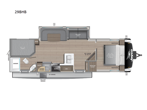 Jay Feather 29BHB Floorplan Image