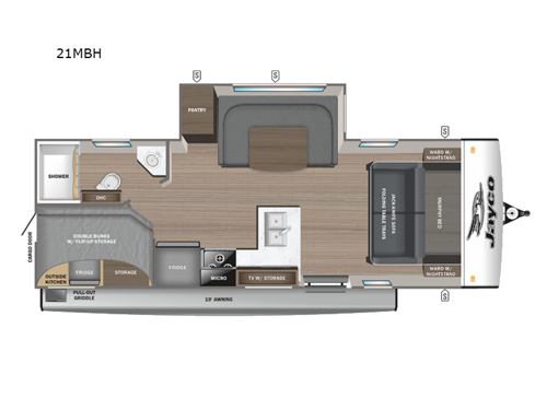 Jay Feather 21MBH Floorplan Image