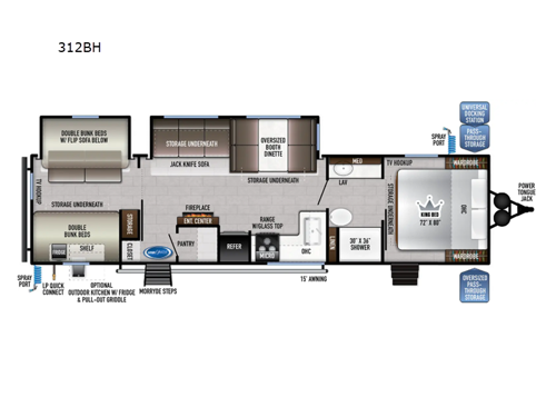 Della Terra 312BH Floorplan Image