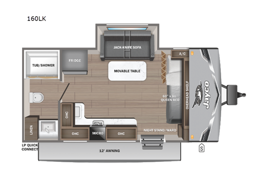 Jay Flight SLX 160LK Floorplan