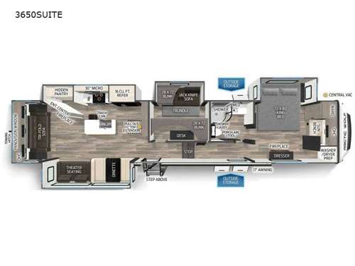 Cherokee Arctic Wolf Suite 3650 Floorplan