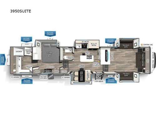 Cherokee Arctic Wolf Suite 3950 Floorplan