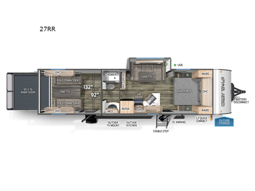 Cherokee Grey Wolf 27RR Floorplan