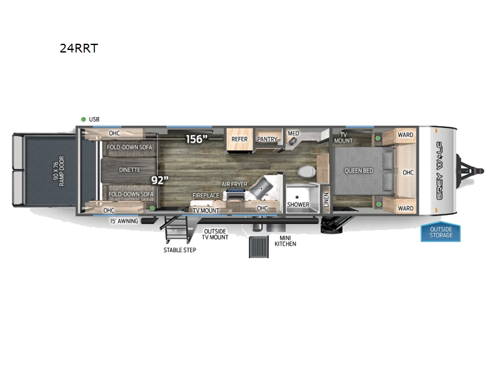 Cherokee Grey Wolf 24RRT Floorplan