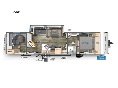 Cherokee Grey Wolf 29NM Floorplan