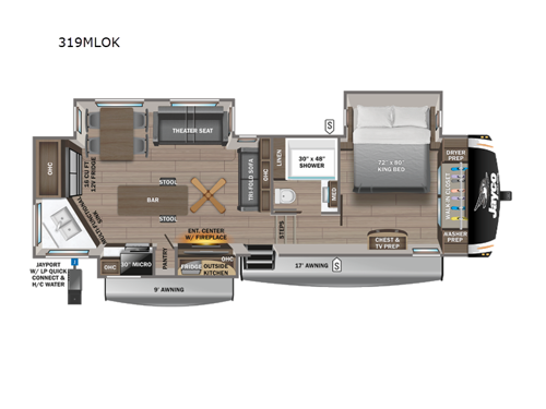 Eagle 319MLOK Floorplan Image