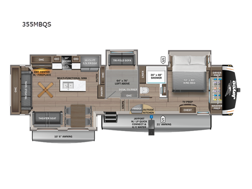 Eagle 355MBQS Floorplan