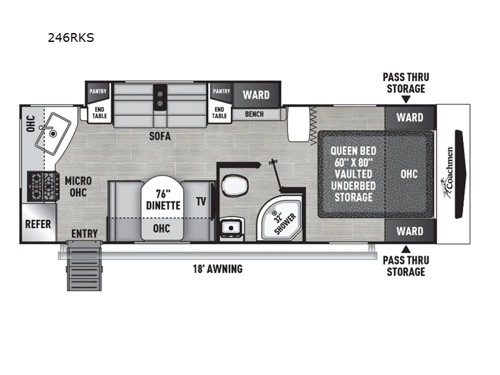 Freedom Express Ultra Lite 246RKS Floorplan Image