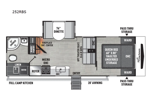 Freedom Express Ultra Lite 252RBS Floorplan Image