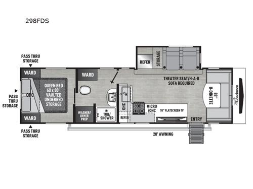 Freedom Express Ultra Lite 298FDS Floorplan Image