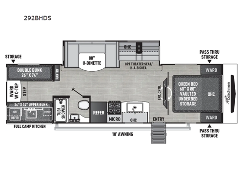 Freedom Express Ultra Lite 292BHDS Floorplan Image