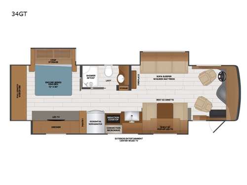 Frontier 34GT Floorplan Image