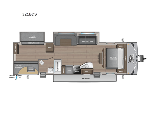 Jay Flight SLX 321BDS Floorplan